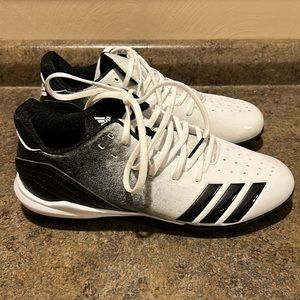 Adidas baseball cleats, size 6.5 youth, black and white.  NEW